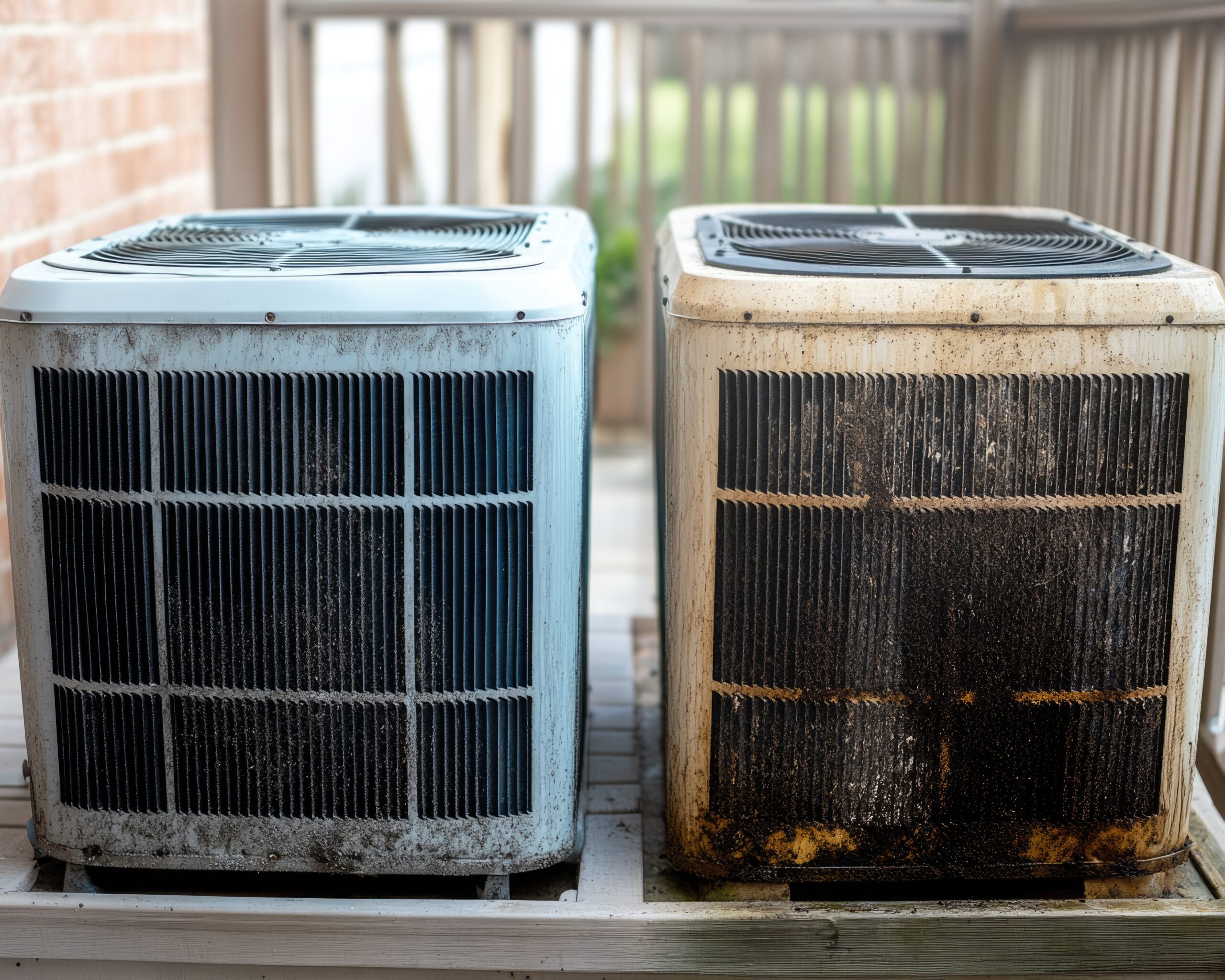 HVAC Tune Up Home Air Conditioner Repair and Maintenance Before and After Cleaning