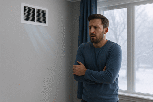 furnace blowing cold air